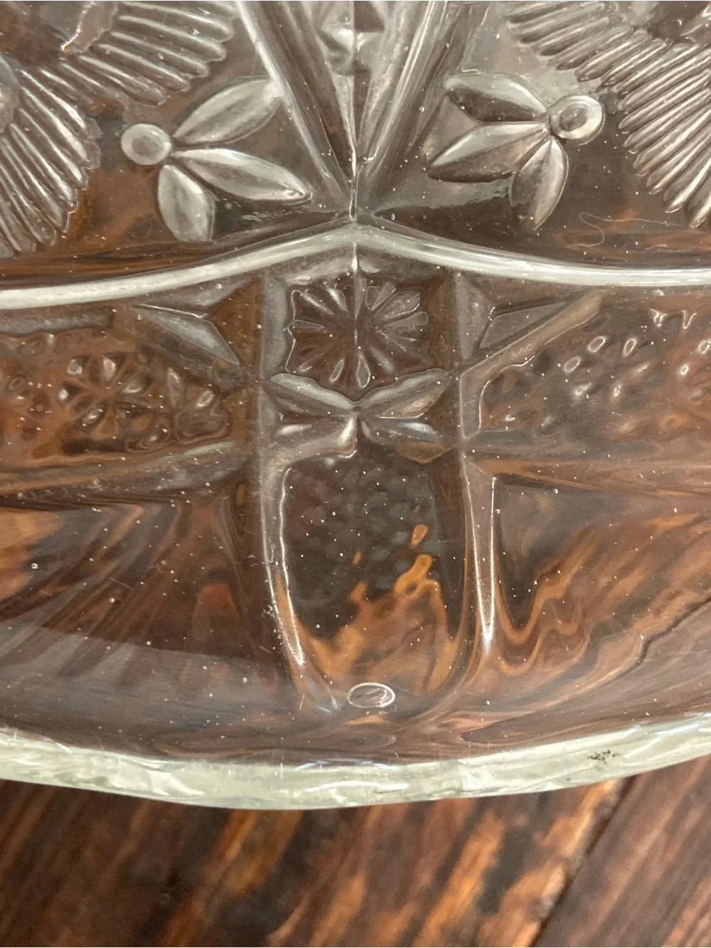 Vintage clear pressed